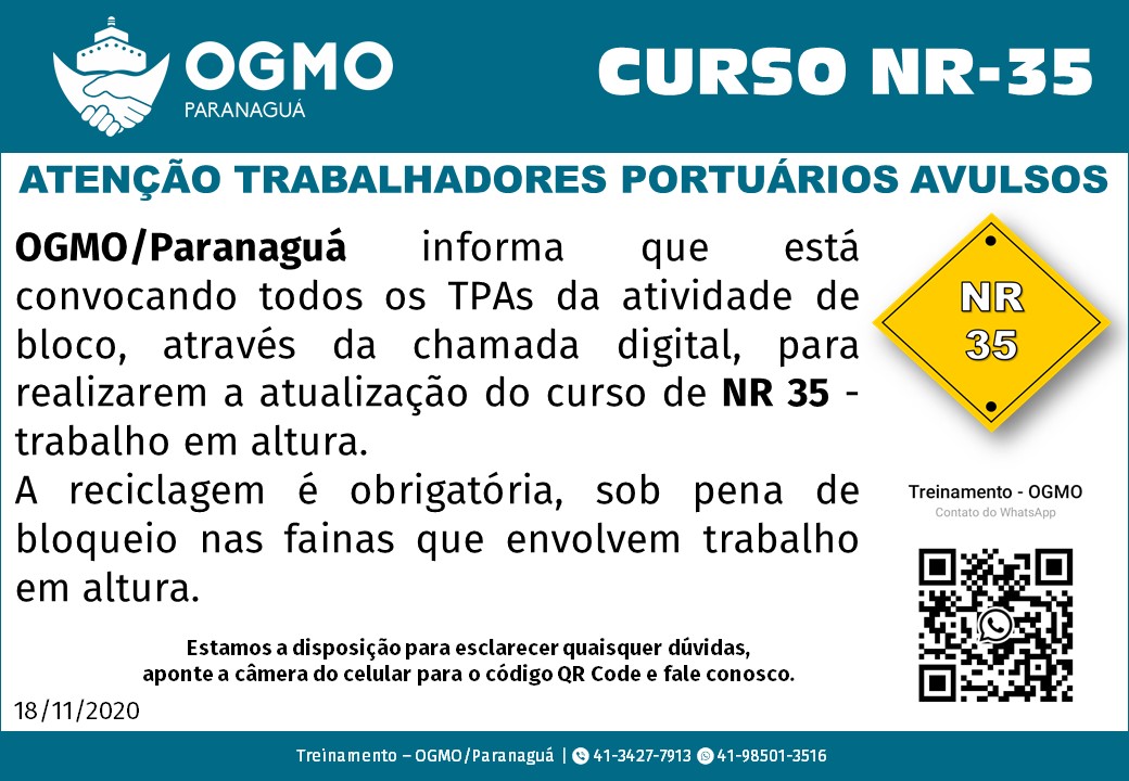 Atualização do curso de NR 35